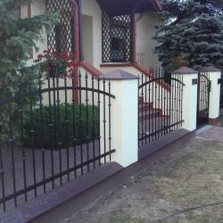 ozdobne metalowe ogrodzenie posesji